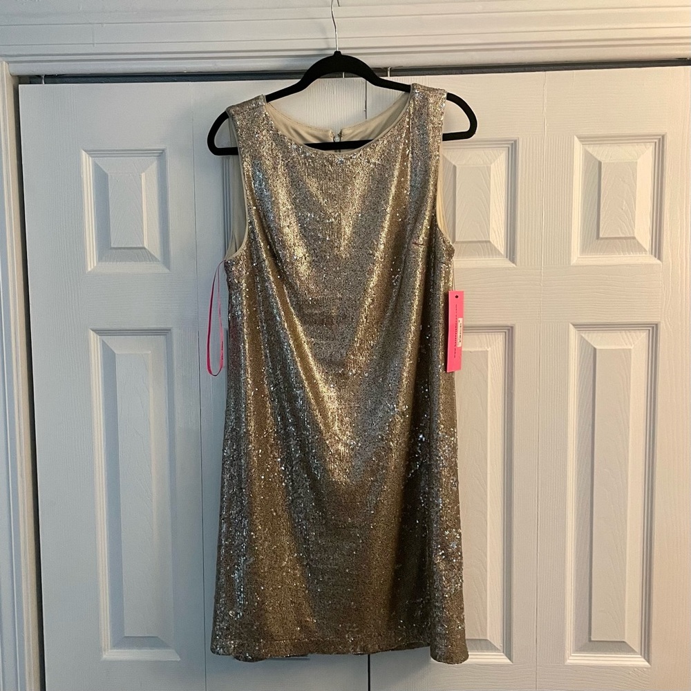 Taylor Swift Fearless Eras Tour Gold Sequin Glitter Dress